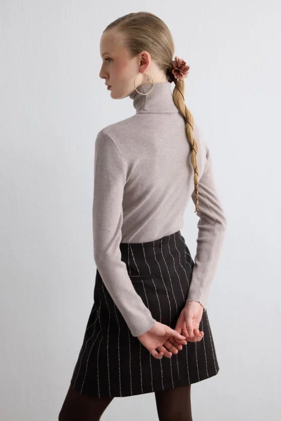 Double Cord Rose Brooch Brown - Gusto