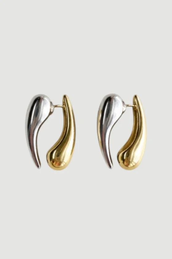 Double-Sided Earrings - Gold - 1