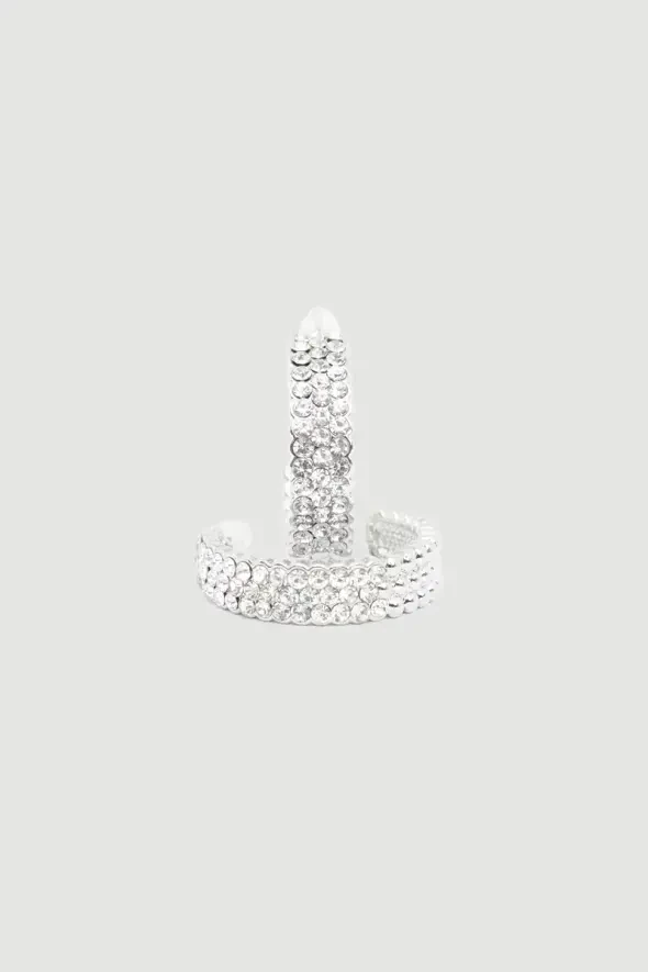 Earrings with Stones - Silver - 2