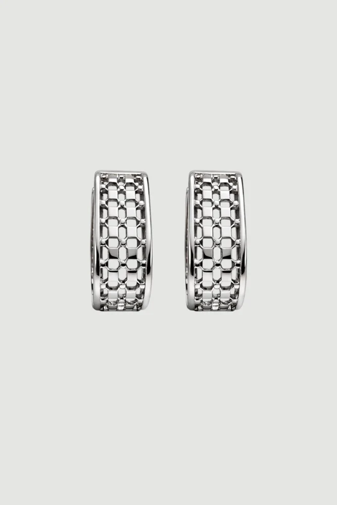 Elegant U-Shaped Earrings - Silver Silver