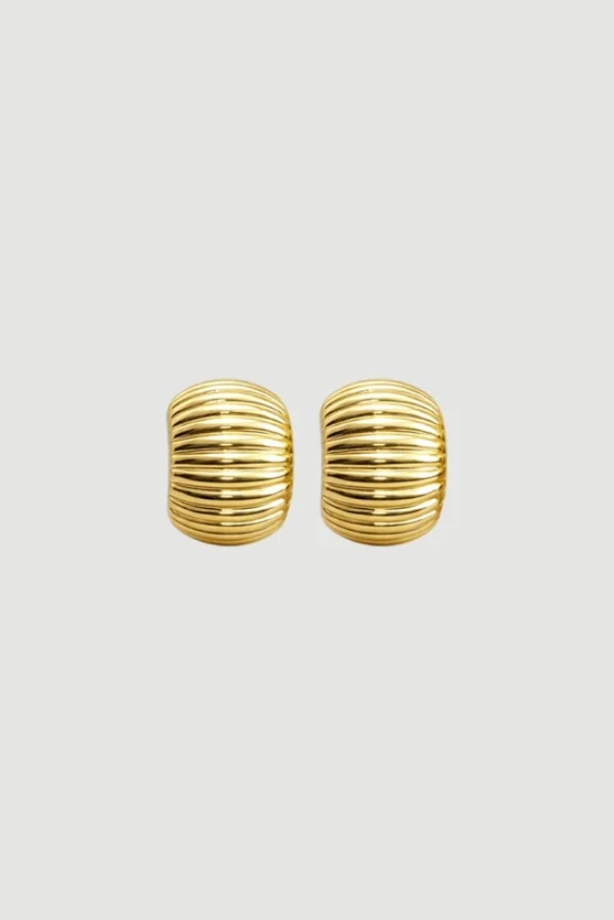 Embossed Earrings - Gold - Gusto