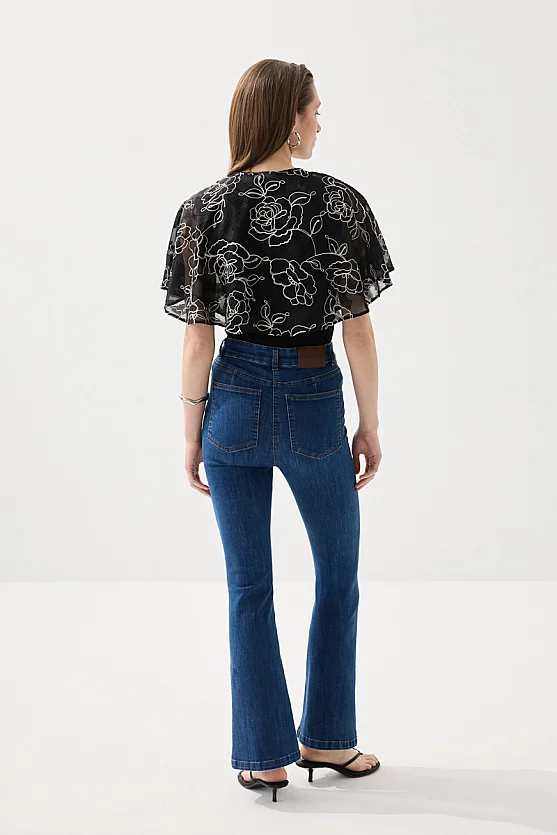 Embroidered Bolero - Black - Gusto