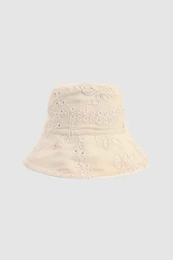 Embroidered Cotton Hat - Vizon - 1