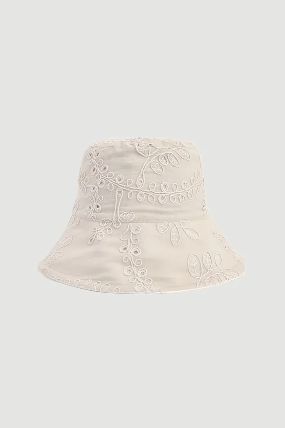 Embroidered Cotton Hat - Vizon - 1