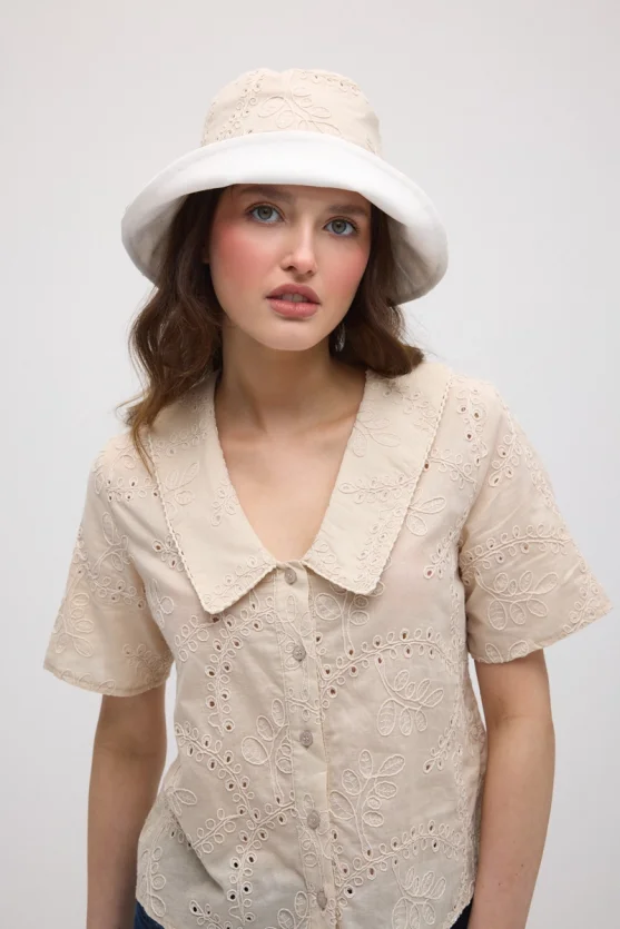 Embroidered Cotton Hat - Vizon - 2