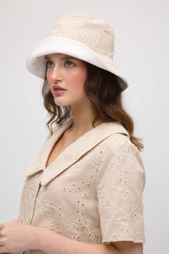 Embroidered Cotton Hat - Vizon - 4