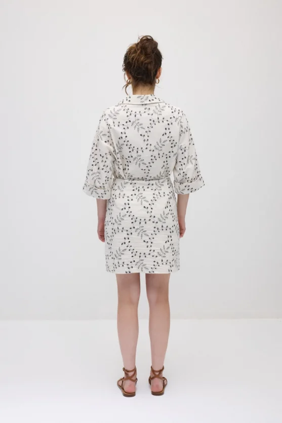 Embroidered Cotton Mini Skirt - Ecru - 4