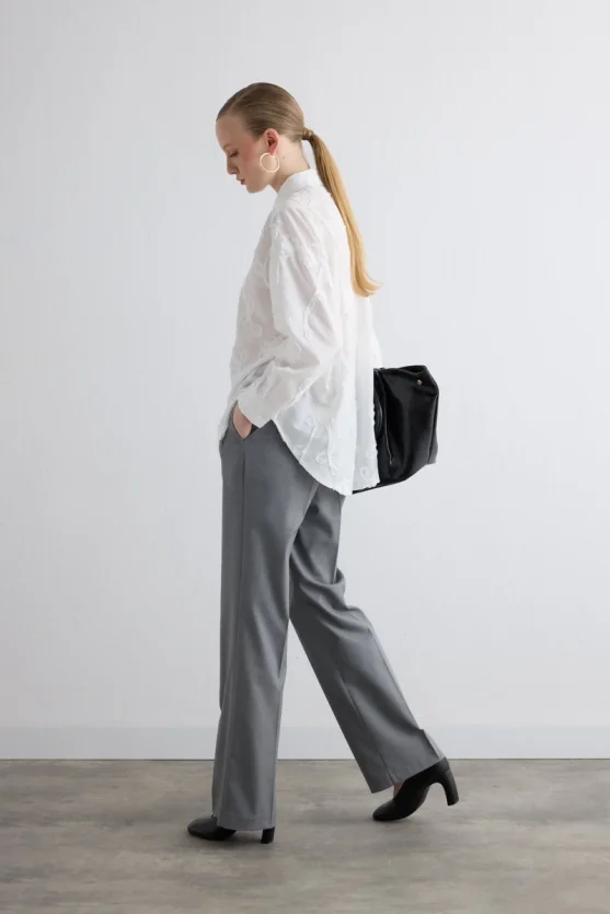 Embroidered Shirt - White - 4