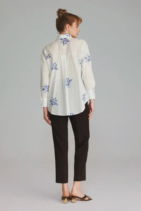 Embroidered Shirt - White - 5