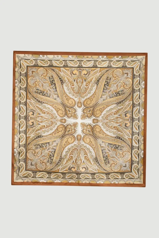 Ethnic Pattern Large Scarf - Mink - Gusto