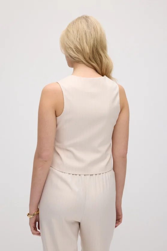 Faint Striped Classic Vest - Powder Pink - Gusto