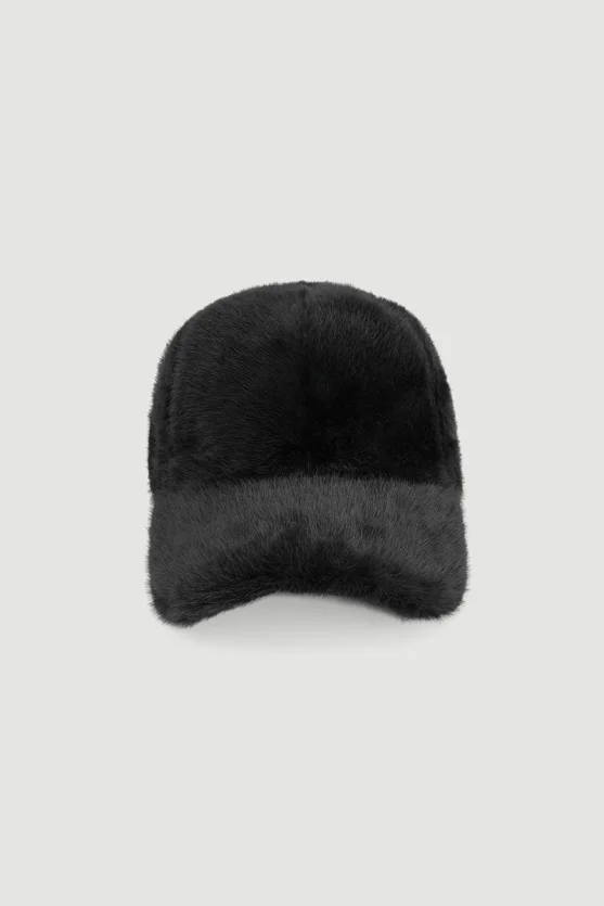 Faux Fur Hat Cap Black - Gusto