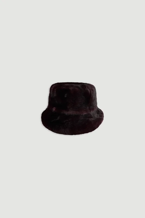 Faux Fur Hat Plum - Gusto