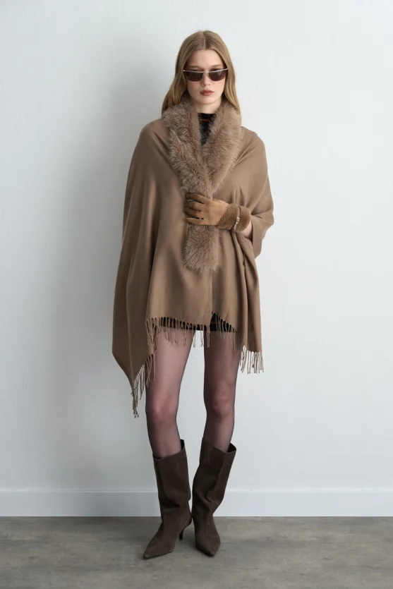 Faux Fur Shawl Mink - Gusto