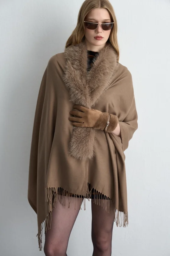 Faux Fur Shawl Mink - Gusto