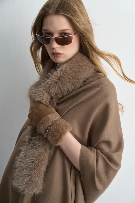 Faux Fur Shawl Mink - Gusto