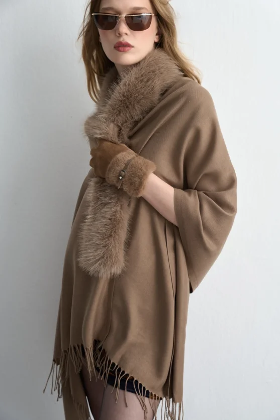Faux Fur Shawl Mink - Gusto
