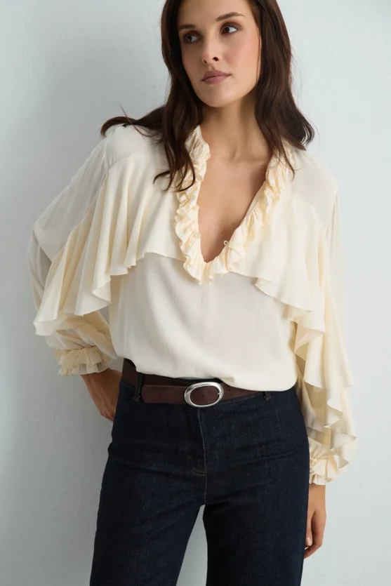 Faux Suede Belt with Silver Buckle Brown - 2