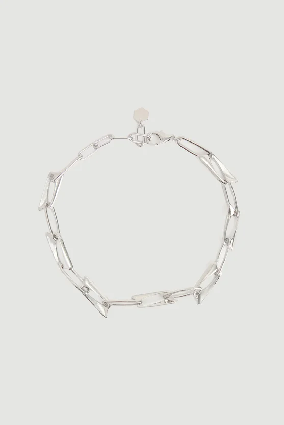 Figured Chain Necklace Silver - 1