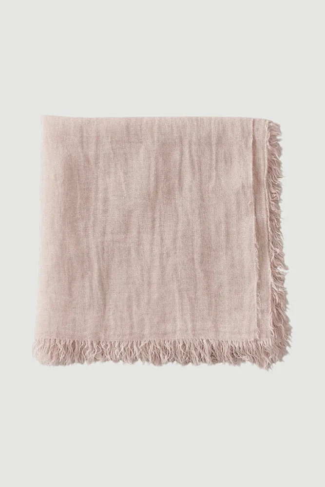 Fringed Shawl - Beige Beige