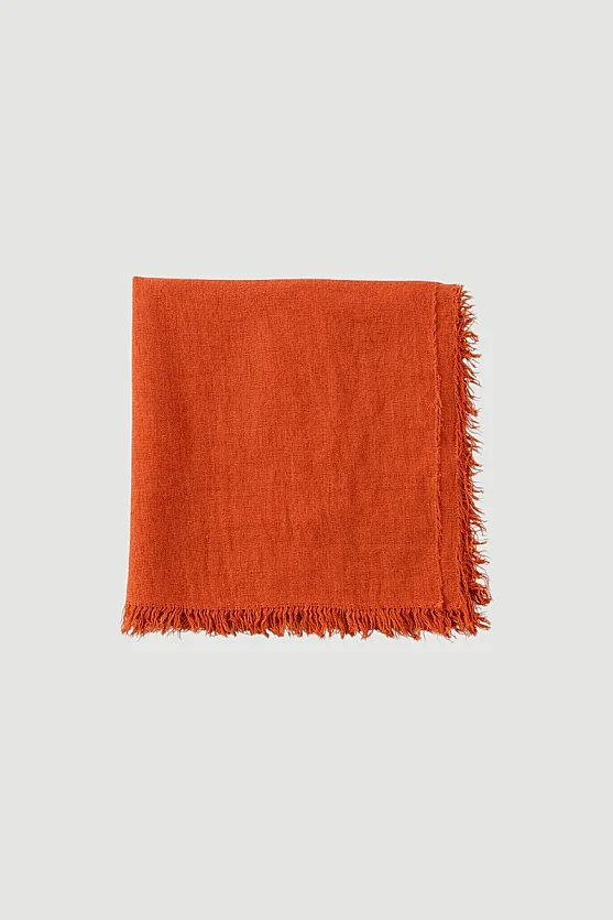 Fringed Shawl - Brick Red - Gusto