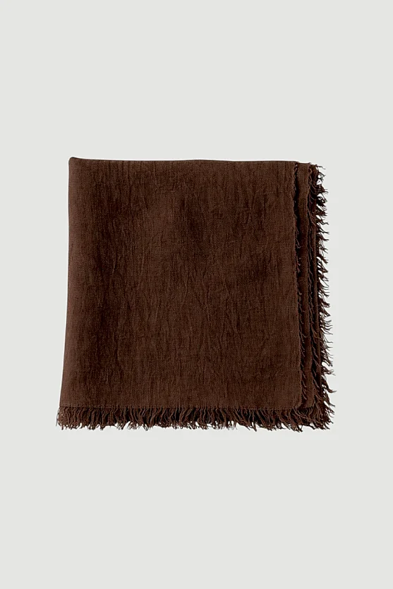 Fringed Shawl - Brown - Gusto