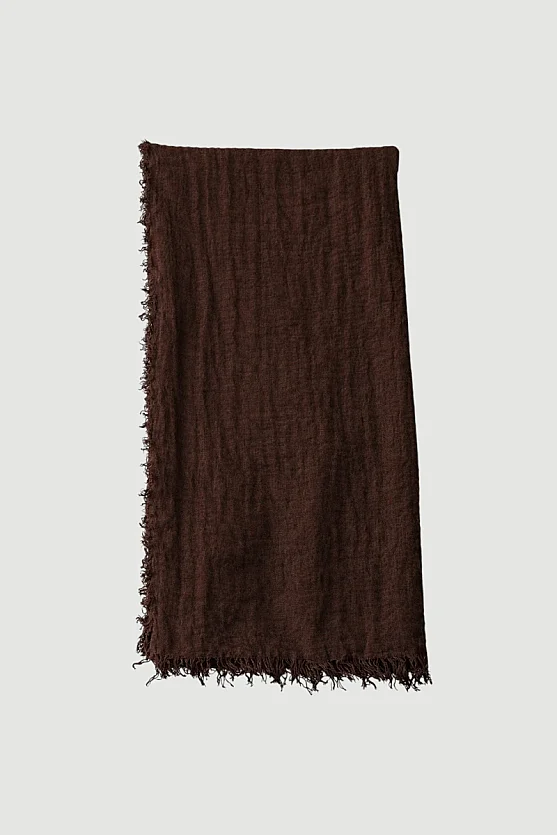 Fringed Shawl - Brown - Gusto