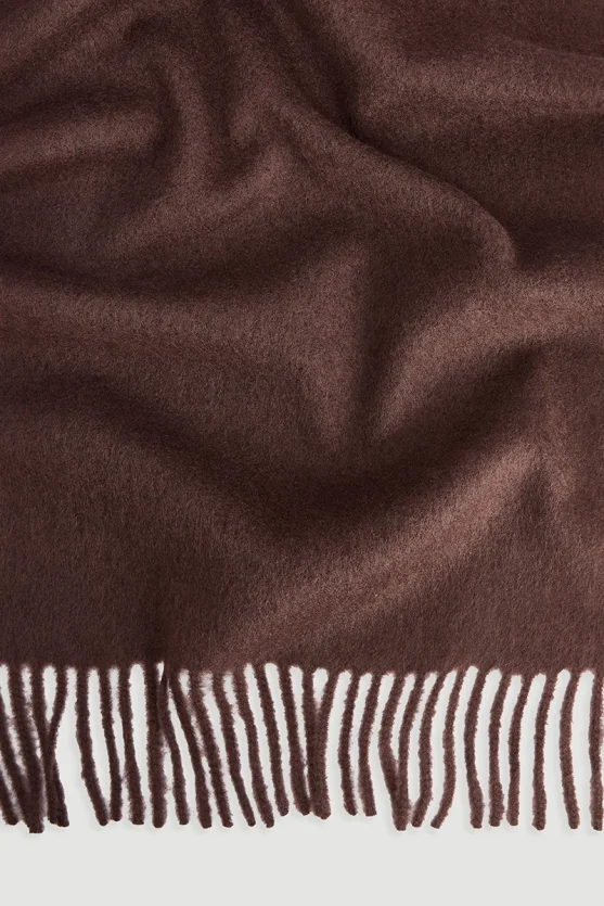 Fringed Shawl Brown - 2