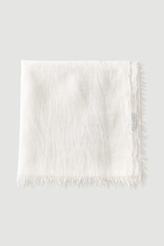 Fringed Shawl - Ecru