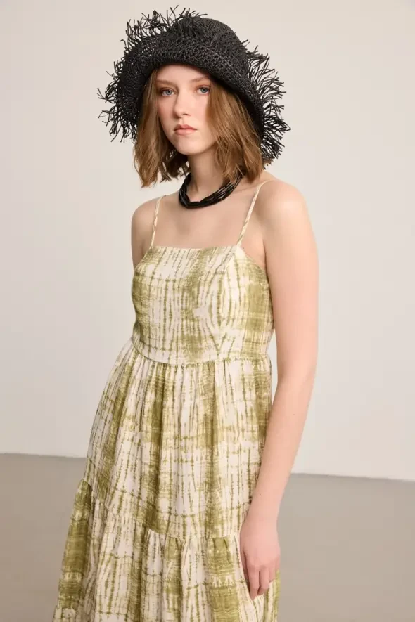 Fringed Straw Hat - Black - 3
