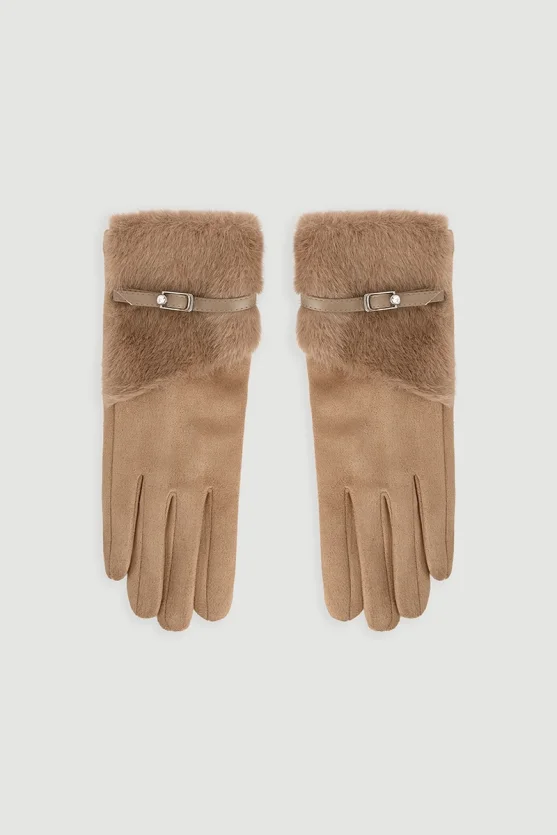 Fur Belted Gloves Mink - Gusto