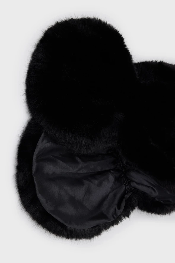 Fur Cap - Black - 2