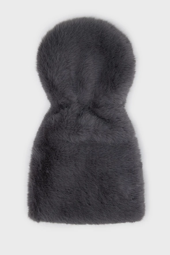 Fur Cap - Grey - 1