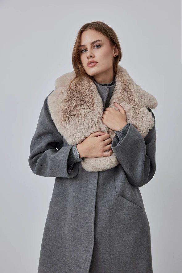 Fur Collar - Beige - 3