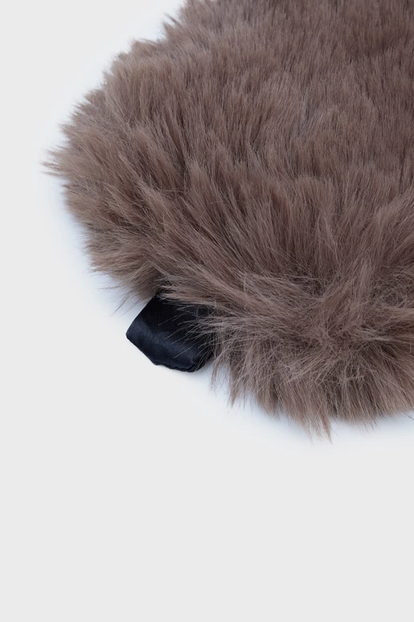 Fur Neck Collar with Magnet - Camel - 2