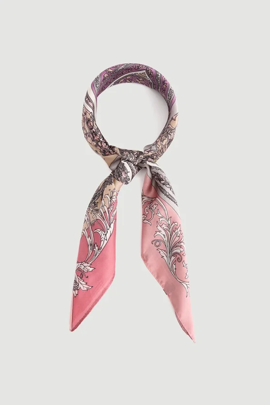 Geometric Patterned Scarf Pink - 1