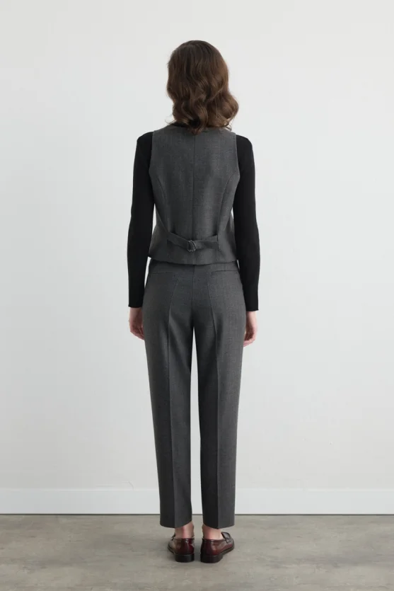 Herringbone Vest - Gray - 9