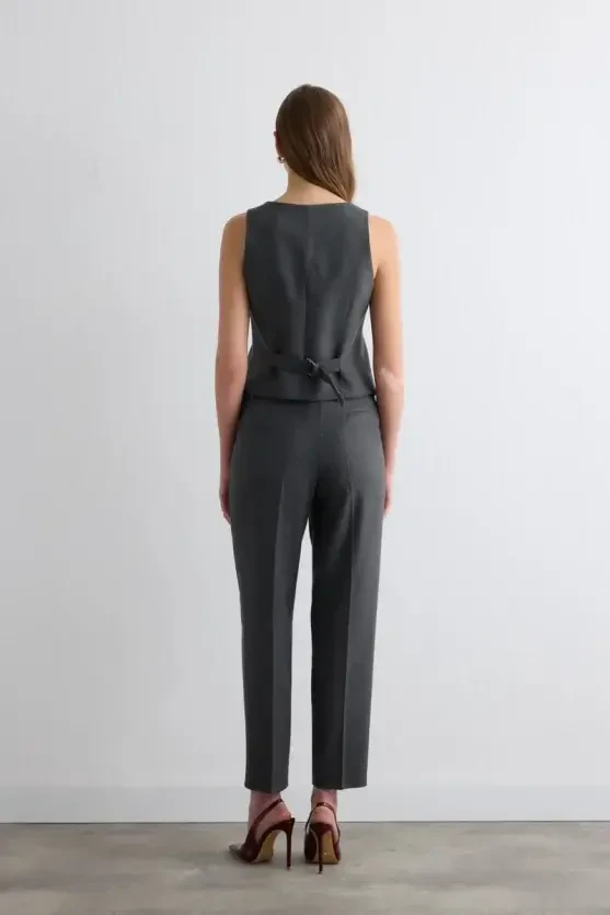 Herringbone Vest - Gray - Gusto