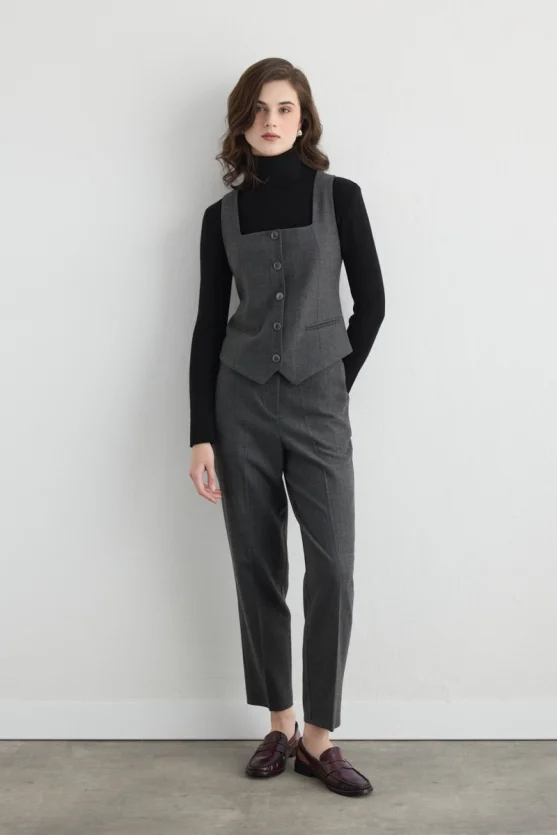 Herringbone Vest Gray - 7