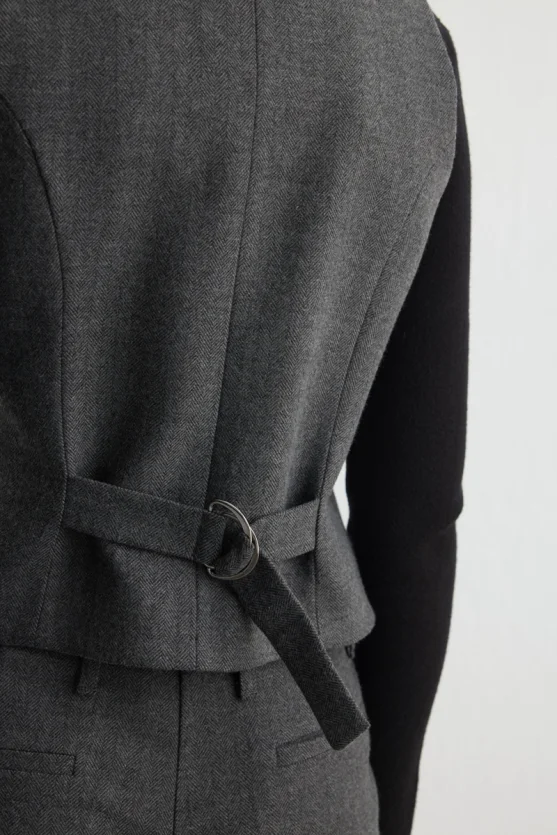Herringbone Vest Gray - 3