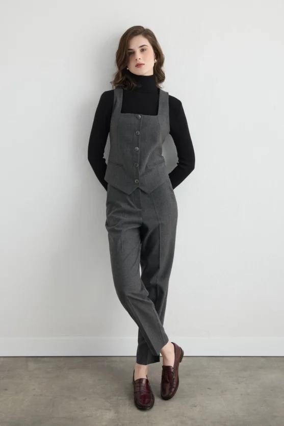 Herringbone Vest Gray - 8