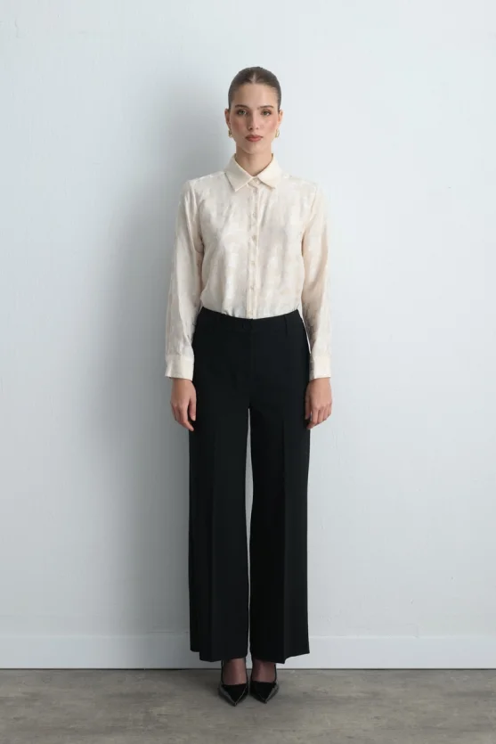 High Waist Palazzo Pants Black - Gusto