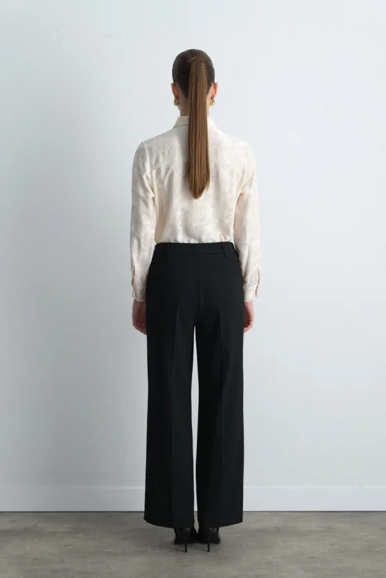 High Waist Palazzo Pants Black - 7