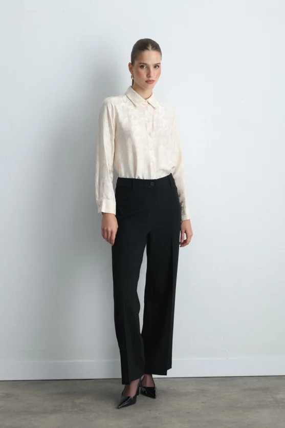 High Waist Palazzo Pants Black - Gusto