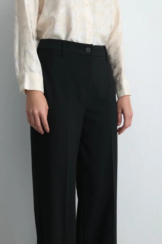 High Waist Palazzo Pants Black - 5