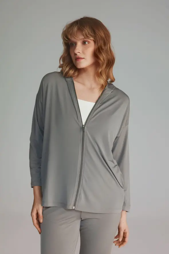 Hooded Sweatshirt - Grey - 2