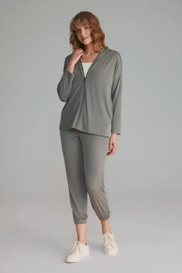 Hooded Sweatshirt - Grey - 3