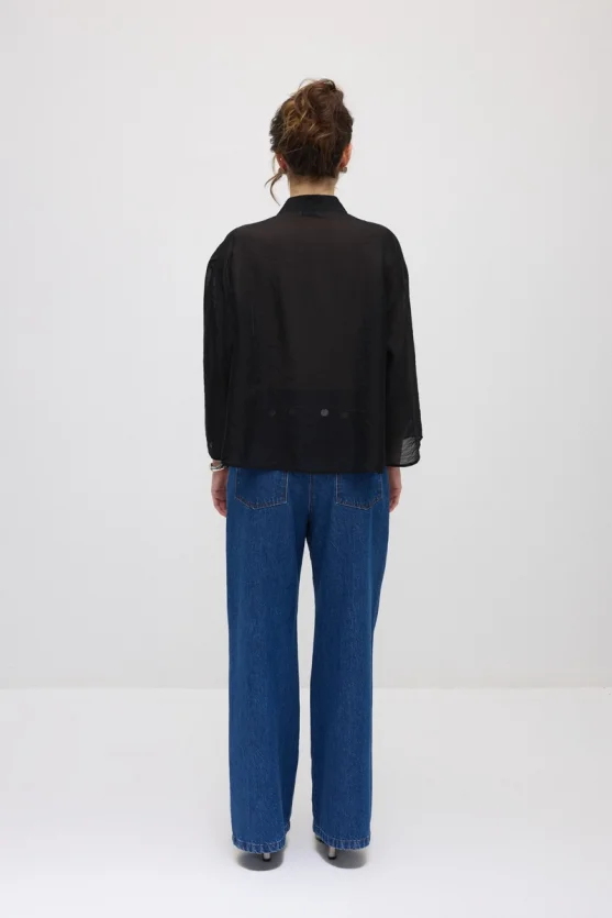 Hooked Organza Jacket - Black - 5