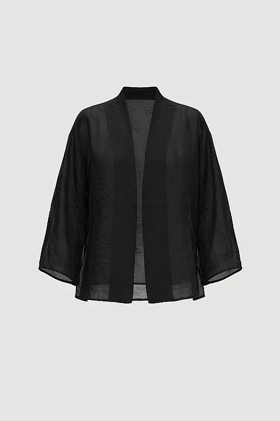 Hooked Organza Jacket - Black - 6