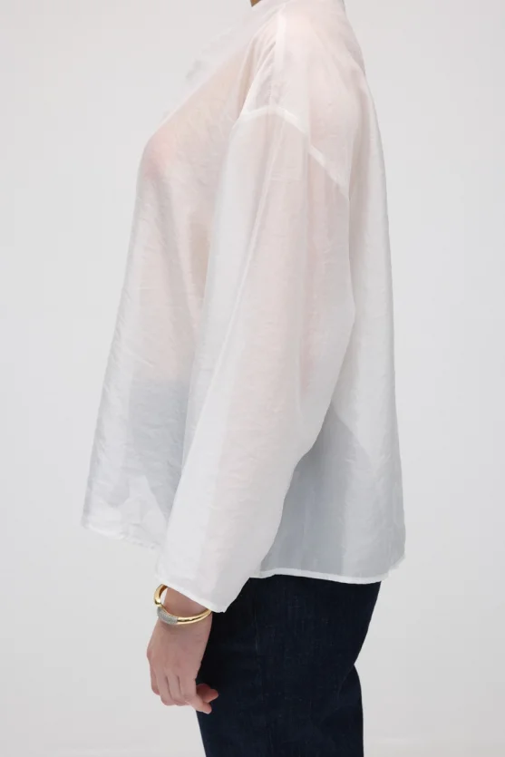Hooked Organza Jacket - White - Gusto